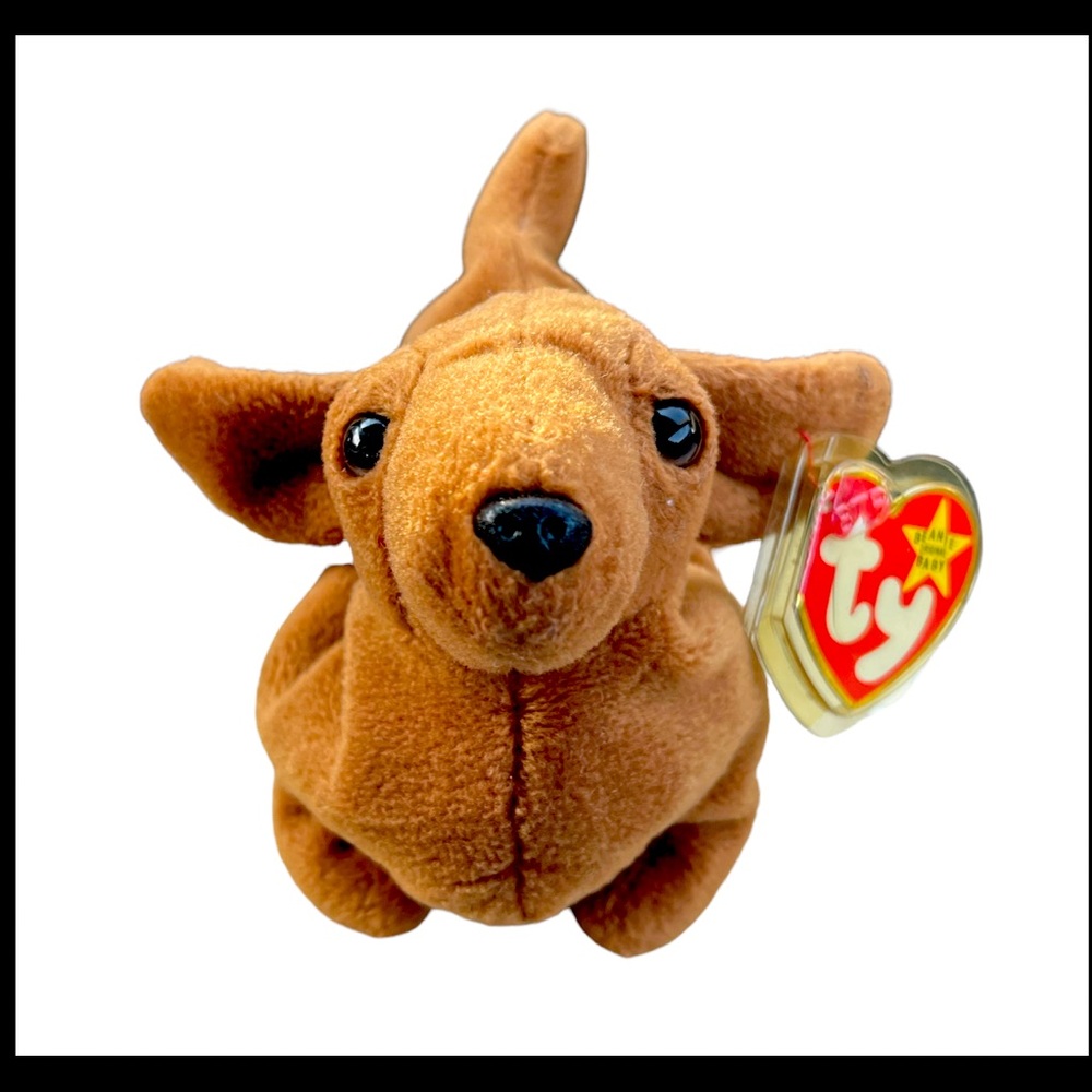 Mint 1995 Ty-Beanie Baby Weenie the Dachshund Dog *** PVC Pellets style4013